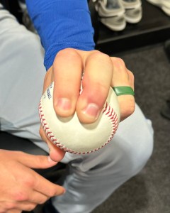 Cole Ragans cutter grip (front view)